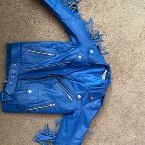 Blue Biker Jacket